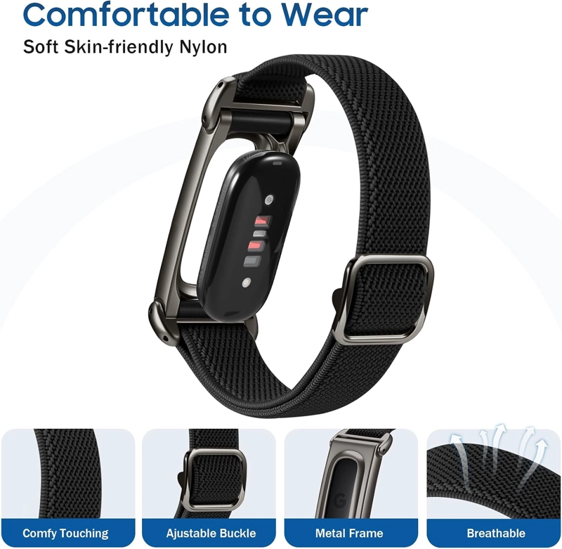 FINTIE STRETCHY BAND COMPATIBLE CON FITBIT AIR, SPORT LOOP ELASTIC STRAP - 2