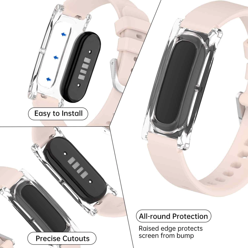 CORREA DE SILICONA DISEÑADA PARA GOOGLE FITBIT AIR FITNESS TRACKER, CORREA FLEXIBLE IMPERMEABLE - 4
