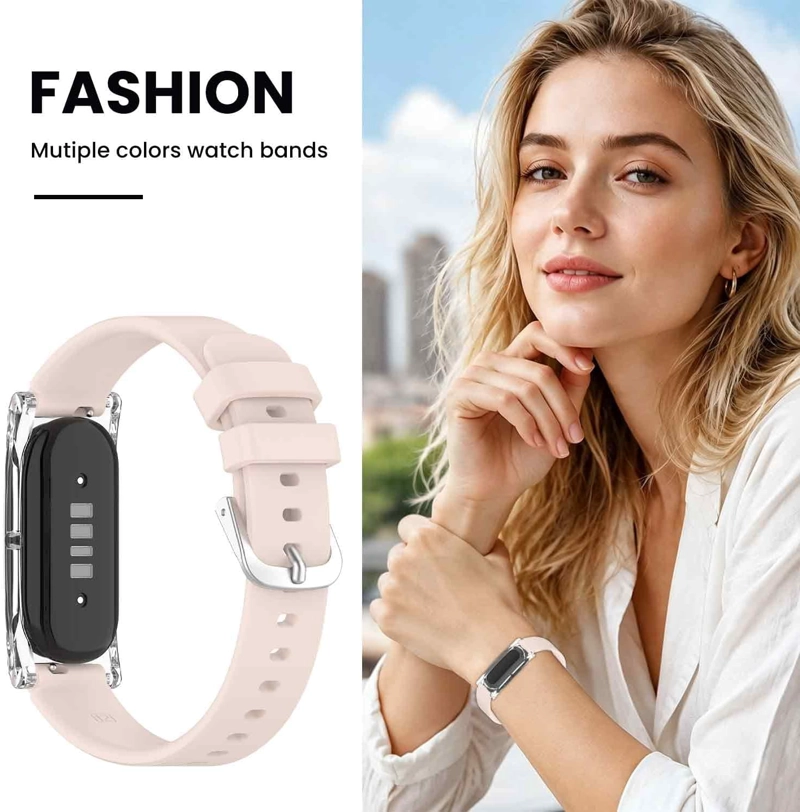 CORREA DE SILICONA DISEÑADA PARA GOOGLE FITBIT AIR FITNESS TRACKER, CORREA FLEXIBLE IMPERMEABLE - 6