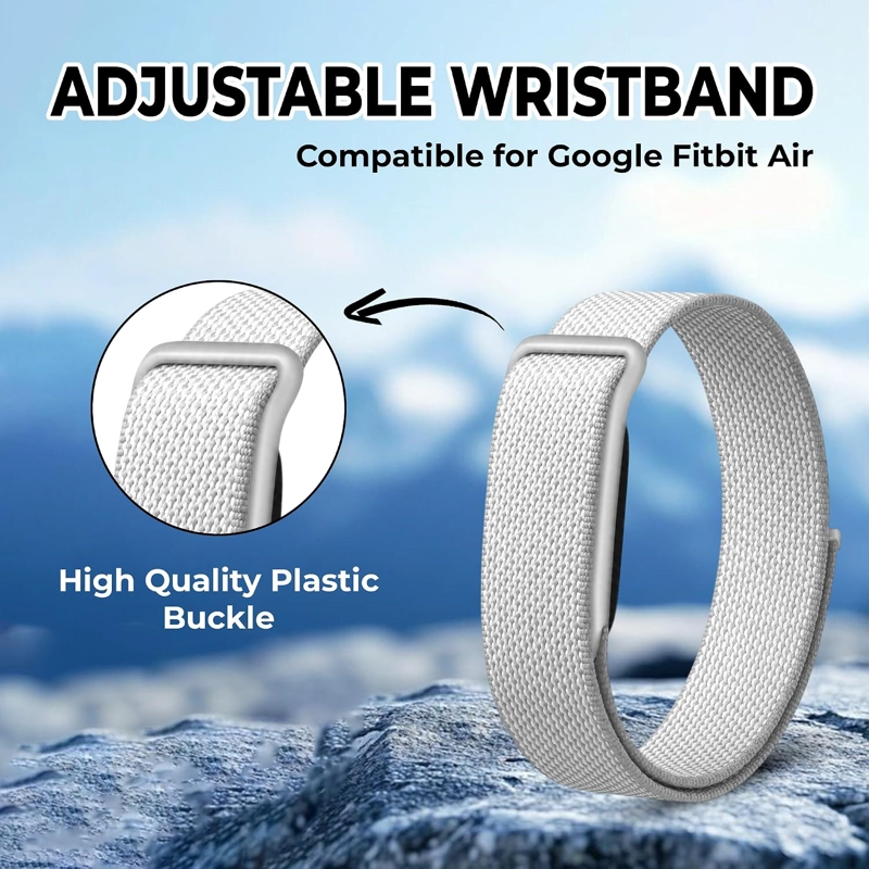 DADO CORREA ELASTICA DE NAILON COMPATIBLE CON GOOGLE FITBIT AIR, CORREA DEPORTIVA TEJIDA SUAVE - 3