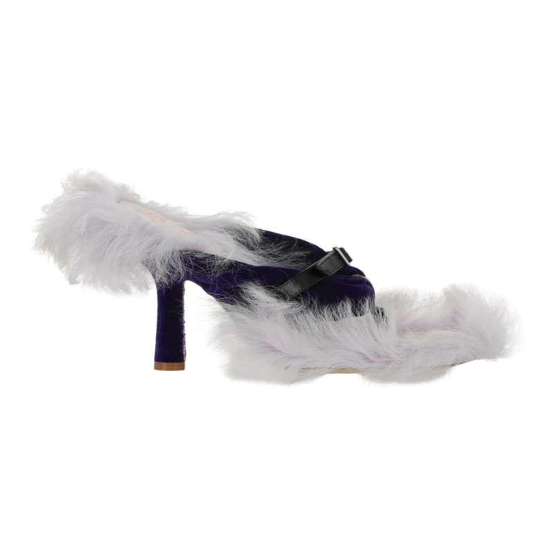 SANDALIAS CON TACON BURBERRY STEP POST PARA MUJER EN COLOR NEGRO MULTICOLOR - 1