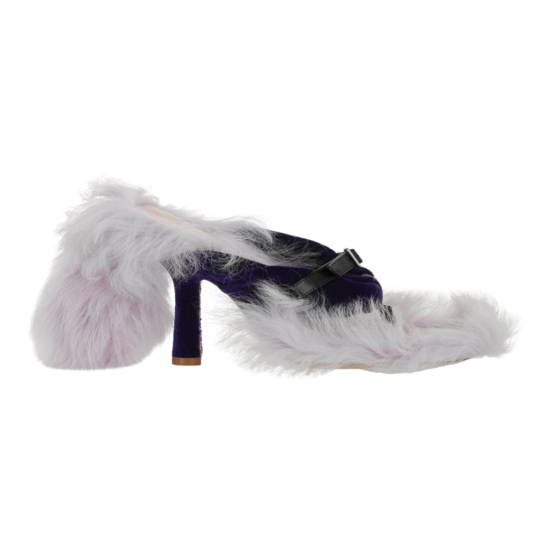 SANDALIAS CON TACON BURBERRY STEP POST PARA MUJER EN COLOR NEGRO MULTICOLOR - 6