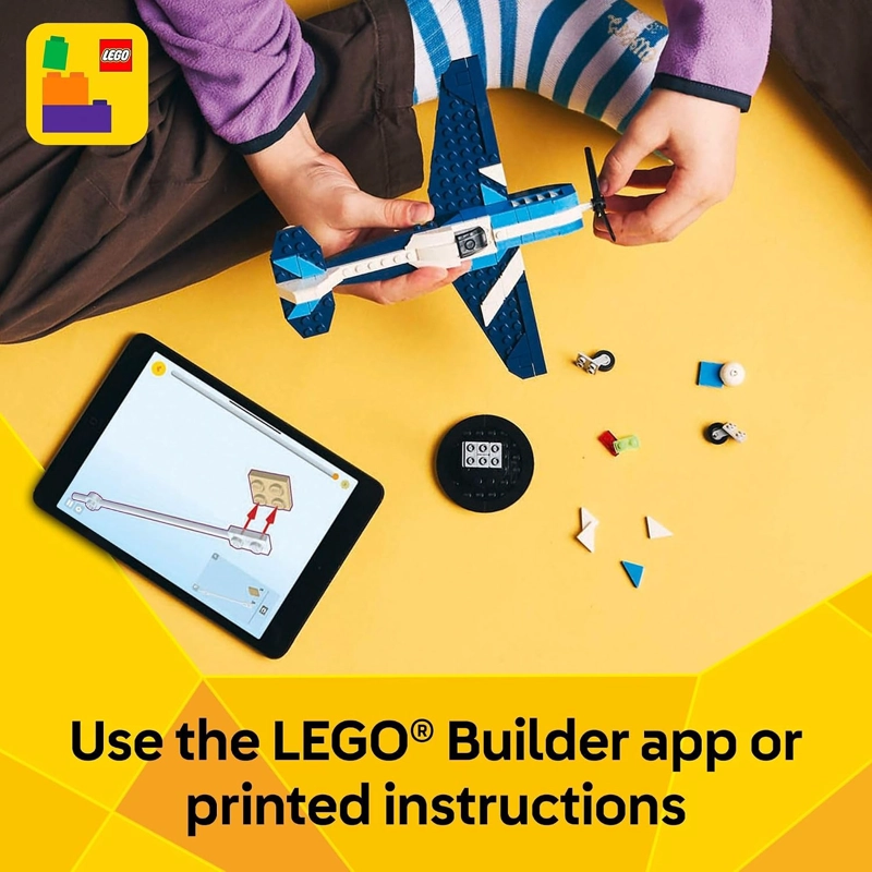 LEGO CREATOR 3 EN 1 AVION DE CARRERA DE AVIONES JUGUETE - JUGUETE DE CONSTRUCCION CON 3 OPCIONES - 6