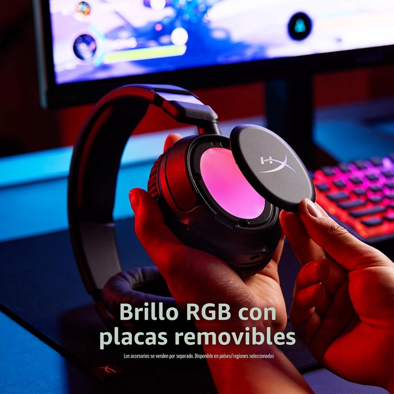 HYPERX CLOUD FLIGHT 2 INALAMBRICO PARA JUEGOS GAMER HEADSET, CUSTOMIZABLE RGB LIGHTING - 2