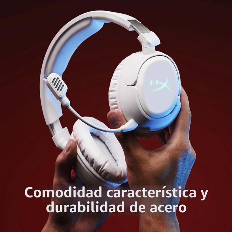 HYPERX CLOUD FLIGHT 2 INALAMBRICO PARA JUEGOS GAMER HEADSET, CUSTOMIZABLE RGB LIGHTING - 5