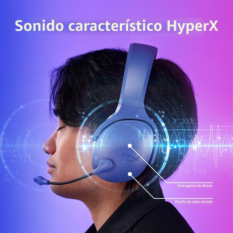 HYPERX CLOUD JET - AURICULARES INALAMBRICOS DUALES PARA JUEGOS, DONGLE DE 2.4 GHZ, BLUETOOTH 5.3, - 4