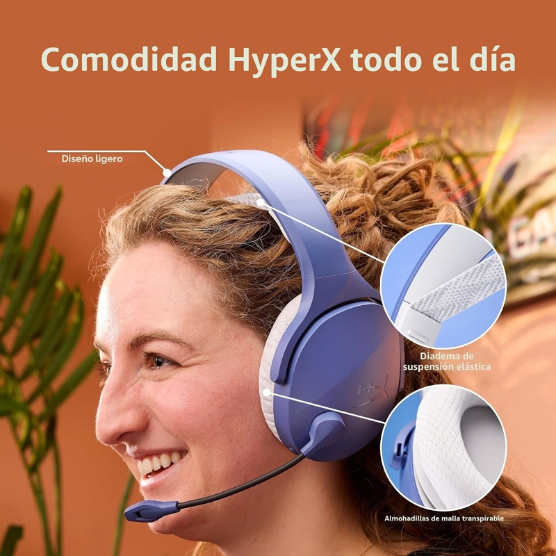 HYPERX CLOUD JET - AURICULARES INALAMBRICOS DUALES PARA JUEGOS, DONGLE DE 2.4 GHZ, BLUETOOTH 5.3, - 6