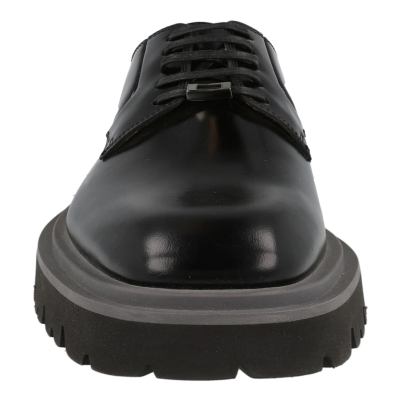 ZAPATOS DE VESTIR FERRAGAMO FLICKER LEATHER PARA HOMBRE EN COLOR NEGRO - 4