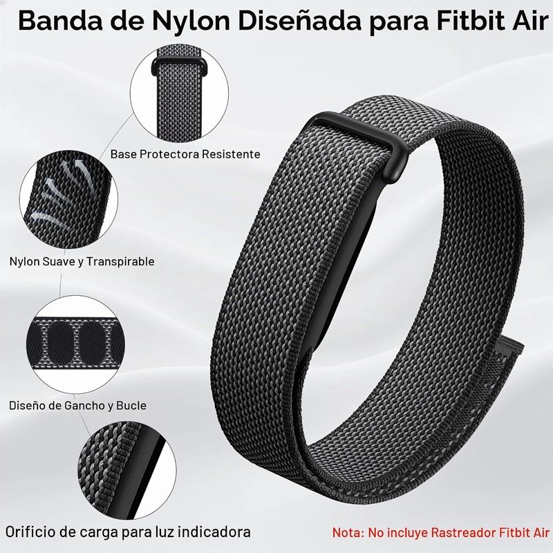 SUNNYSON CORREA DE RELOJ DE NAILON COMPATIBLE CON GOOGLE FITBIT AIR, CORREA TEJIDA SUAVE - 3