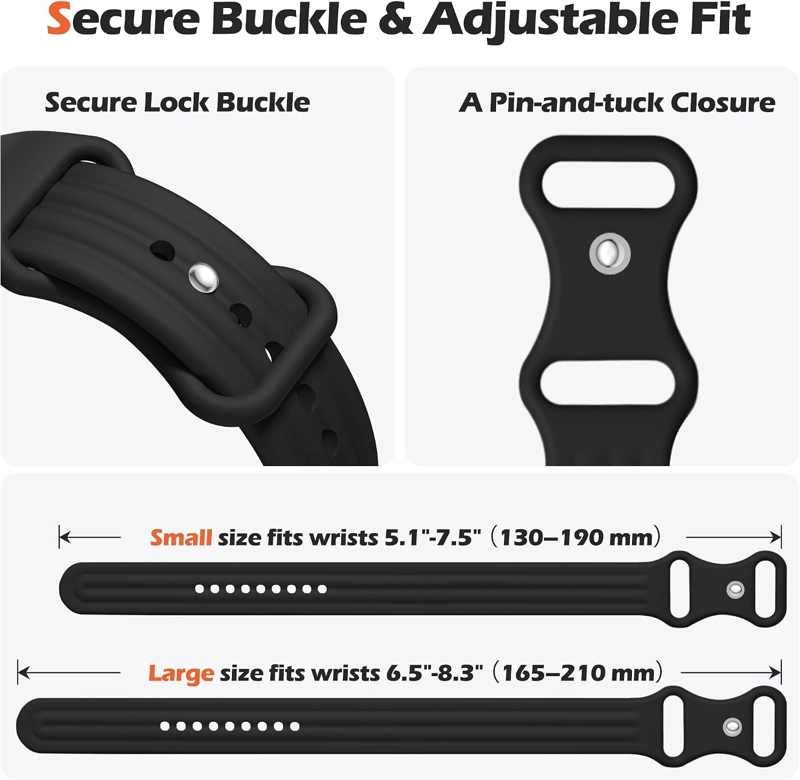 CORREA DE SILICONA DEPORTIVA COMPATIBLE CON GOOGLE FITBIT AIR CORREA DE REPUESTO SUAVE, - 3