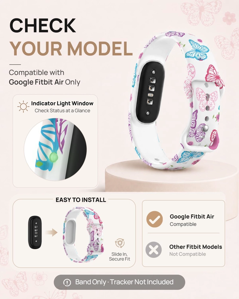 CORREA DE SILICONA COMPATIBLE CON GOOGLE FITBIT AIR, CORREA DE REPUESTO - 2