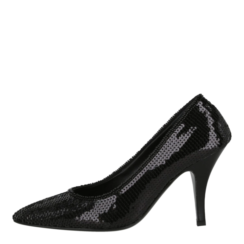 ZAPATOS DE TACON FERRAGAMO JUDY X5 CON LENTEJUELAS PARA MUJER EN COLOR NEGRO - 5