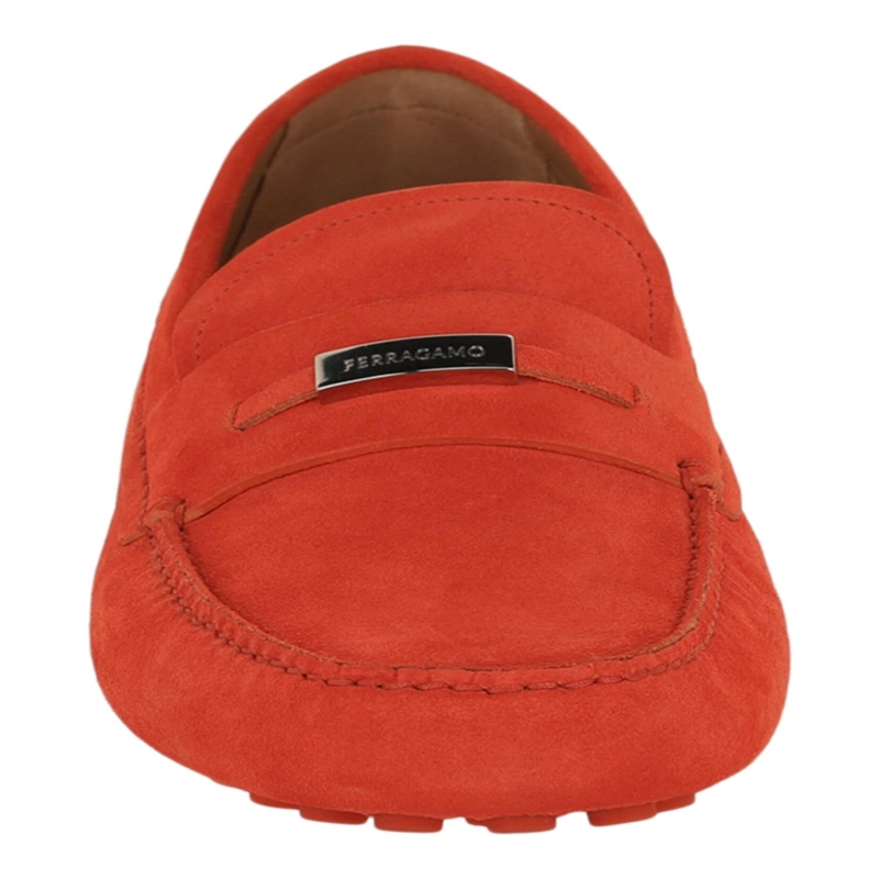 CALZADO FERRAGAMO GRENOBLE SUEDE DRIVERS PARA HOMBRE EN NARANJA - 4