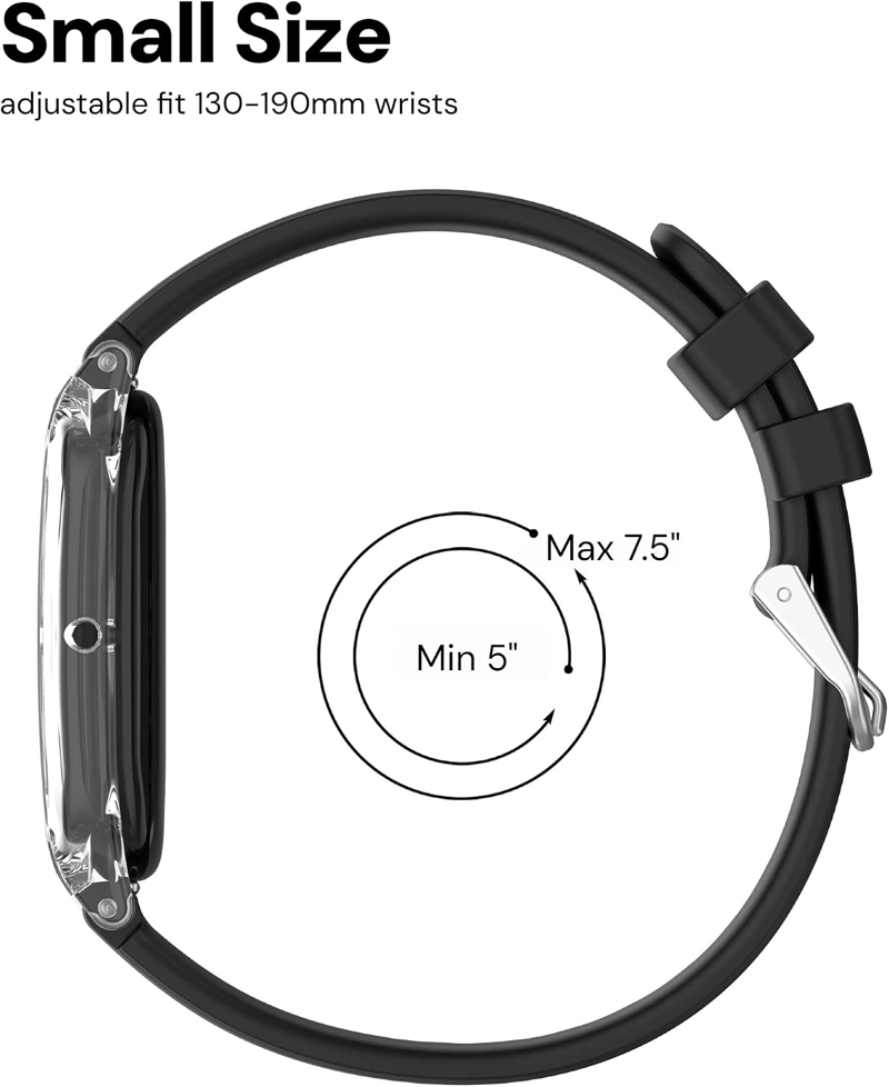 SILICONE BAND PARA GOOGLE FITBIT AIR, 3 PACK PAQUETE, BLACK/GRAY/PINK - 4