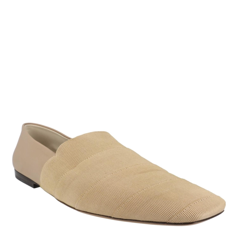 MOCASINES FERRAGAMO CON BANDAS DE GROGRE N CALZADO ANCHO PARA HOMBRE EN HUESO - 2