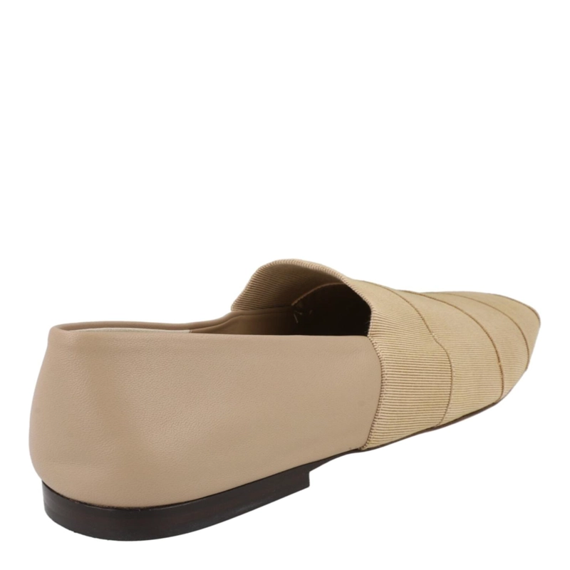 MOCASINES FERRAGAMO CON BANDAS DE GROGRE N CALZADO ANCHO PARA HOMBRE EN HUESO - 3