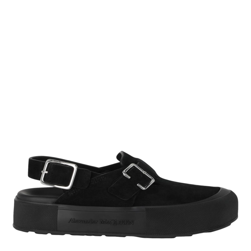 ZAPATOS MICMAC CLOGS DE ALEXANDER MCQUEEN PARA HOMBRE EN COLOR NEGRO Y PLATEADO - 1