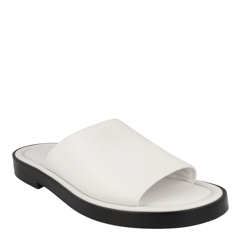 CALZADO FERRAGAMO GIUNONE LEATHER SLIDES PARA HOMBRE EN COLOR BLANCO - 2