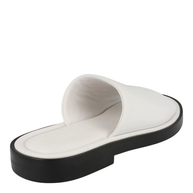 CALZADO FERRAGAMO GIUNONE LEATHER SLIDES PARA HOMBRE EN COLOR BLANCO - 3