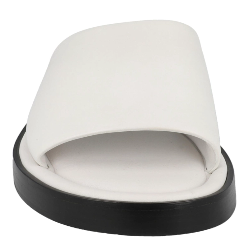 CALZADO FERRAGAMO GIUNONE LEATHER SLIDES PARA HOMBRE EN COLOR BLANCO - 4