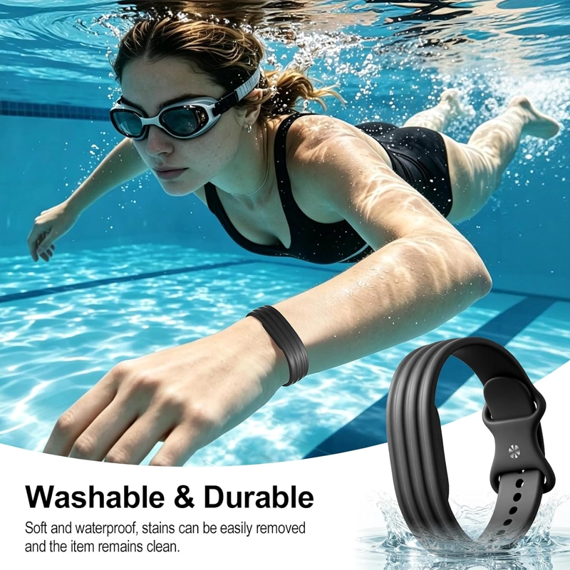 HSWAI CORREA DEPORTIVA DE SILICONA COMPATIBLE CON GOOGLE FITBIT AIR, LIGERA, TRANSPIRABLE, - 4
