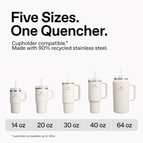 STANLEY QUENCHER H20 VASO DE ACERO INOXIDABLE CON ASA PAJILLA Y TAPA FLOWSTATE GIRATORIA DE 3 - 4