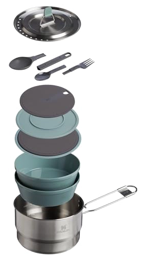 STANLEY WILDFARE GO JUEGO DE PREPARACION Y COCINA DE ACERO INOXIDABLE DE 14 PIEZAS CACEROLA DE 165 - 2
