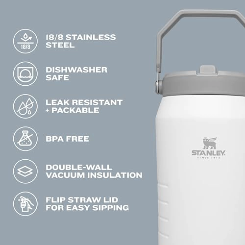 STANLEY ICEFLOW JARRA CON PAJILLA ABATIBLE CON ASA 64 ONZAS TAPA GIRATORIA Y POPOTE ABATIBLE - 4