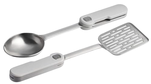 STANLEY WILDFARE PRO JUEGO DE UTENSILIOS PLEGABLES DE ACERO INOXIDABLE ESPATULA Y CUCHARA PLEGABLE - 1