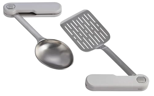 STANLEY WILDFARE PRO JUEGO DE UTENSILIOS PLEGABLES DE ACERO INOXIDABLE ESPATULA Y CUCHARA PLEGABLE - 2