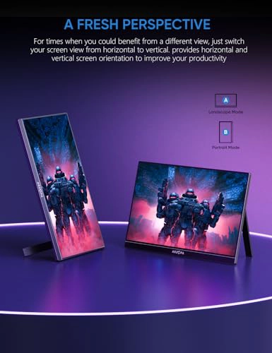 ARZOPA MONITOR PORTATIL PARA JUEGOS DE 161 PULGADAS Y 144 HZ 106X25 SRGB 1080P FHD KICKSTAND - 4