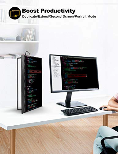 UPERFECT MONITOR PORTATIL DE 185 PULGADAS 120HZ 125X25 SRGB 1080P CON VESA Y SOPORTE MONITOR - 6