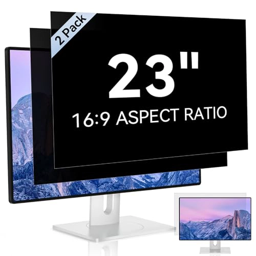 PAQUETE DE 2 PANTALLA DE PRIVACIDAD DE COMPUTADORA DE 23 PULGADAS PARA MONITOR DE PANTALLA ANCHA - 1