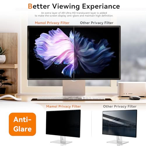 PAQUETE DE 2 PANTALLA DE PRIVACIDAD DE COMPUTADORA DE 23 PULGADAS PARA MONITOR DE PANTALLA ANCHA - 6