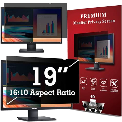 FILTRO DE PANTALLA DE PRIVACIDAD DE COMPUTADORA DE 19 PULGADAS PARA MONITOR DE PANTALLA ANCHA 1610 - 1