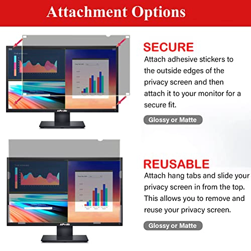 FILTRO DE PANTALLA DE PRIVACIDAD DE COMPUTADORA DE 19 PULGADAS PARA MONITOR DE PANTALLA ANCHA 1610 - 5