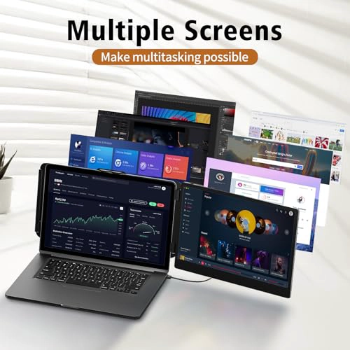 EXTENSOR DE PANTALLA PARA LAPTOP MONITOR DE COMPUTADORA PORTATIL FHD 1080P IPS DE 14 PULGADAS - 6
