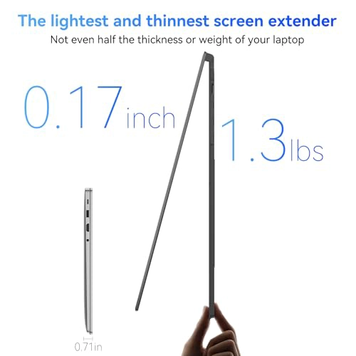 BLACKVIEW EXTENSOR DE PANTALLA PARA LAPTOP 13 LIBRAS ULTRALIGERO Y ULTRADELGADO DE 017 PULGADAS 14 - 2