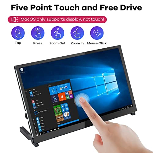HOSYOND 101 IPS LCD PANTALLA TACTIL CAPACITIVA HDMI MONITOR PORTATIL 1024X600 ALTAVOCES DUAL - 2