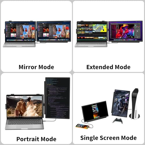 EXTENSOR DE PANTALLA PARA PORTATIL DE 156 PULGADAS FHD 1080P IPS MONITOR DUAL DE VIAJE PORTATIL - 3