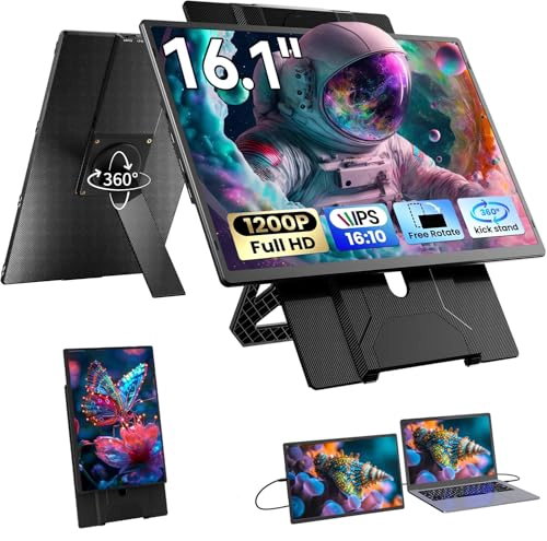 BLACKVIEW EXTENSOR DE PANTALLA PARA PORTATIL DE 16 PULGADAS SOPORTE MAGNE TICO DESMONTABLE GIRATORIO - 1