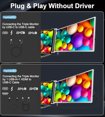 EXTENSOR DE PANTALLA PARA LAPTOP MONITOR PORTATIL FHD 1080P IPS DE 156 PULGADAS PARA LAPTOP - 4
