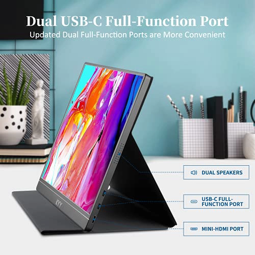 KYY MONITOR PORTATIL DE 156 PULGADAS 1080P FHD USBC MONITORES PARA LAPTOP CON CUBIERTA INTELIGENTE - 4