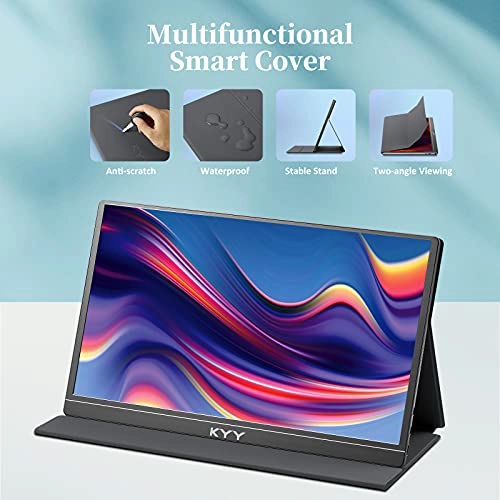 KYY MONITOR PORTATIL DE 156 PULGADAS 1080P FHD USBC MONITORES PARA LAPTOP CON CUBIERTA INTELIGENTE - 6