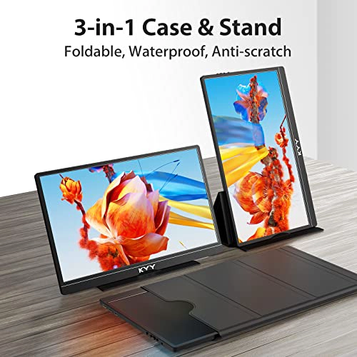 KYY MONITOR PORTATIL DE 156 PULGADAS FHD 1080P USBC HDMI CON BOLSA DE CUBIERTA INTELIGENTE - 4