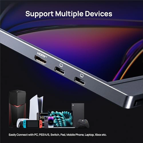 ARZOPA 161 144HZ MONITOR PORTATIL PARA JUEGOS 106X25 SRGB 1080P FHD CON SOPORTE PLEGABLE MONITOR - 6