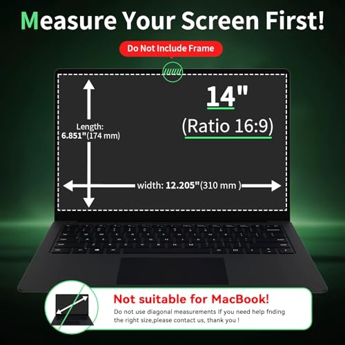 PANTALLA DE PRIVACIDAD PARA LAPTOP DE 14 PULGADAS PROTECTOR DE PANTALLA DE PRIVACIDAD DE 169 - 2