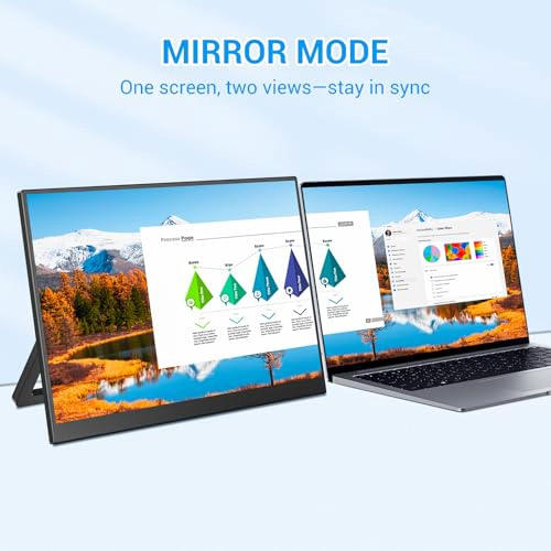 VEOUT MONITOR PORTATIL DE 14 PULGADAS ULTRA DELGADO IPS FHD USB C HDMI MONITOR DE VIAJE - 5