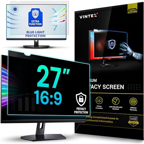 VINTEZ PANTALLA DE PRIVACIDAD DE 27 PULGADAS 169 PARA MONITOR DE COMPUTADORA Y LAPTOP PELICULA - 1