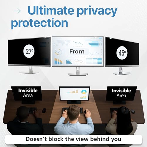 VINTEZ PANTALLA DE PRIVACIDAD DE 27 PULGADAS 169 PARA MONITOR DE COMPUTADORA Y LAPTOP PELICULA - 2